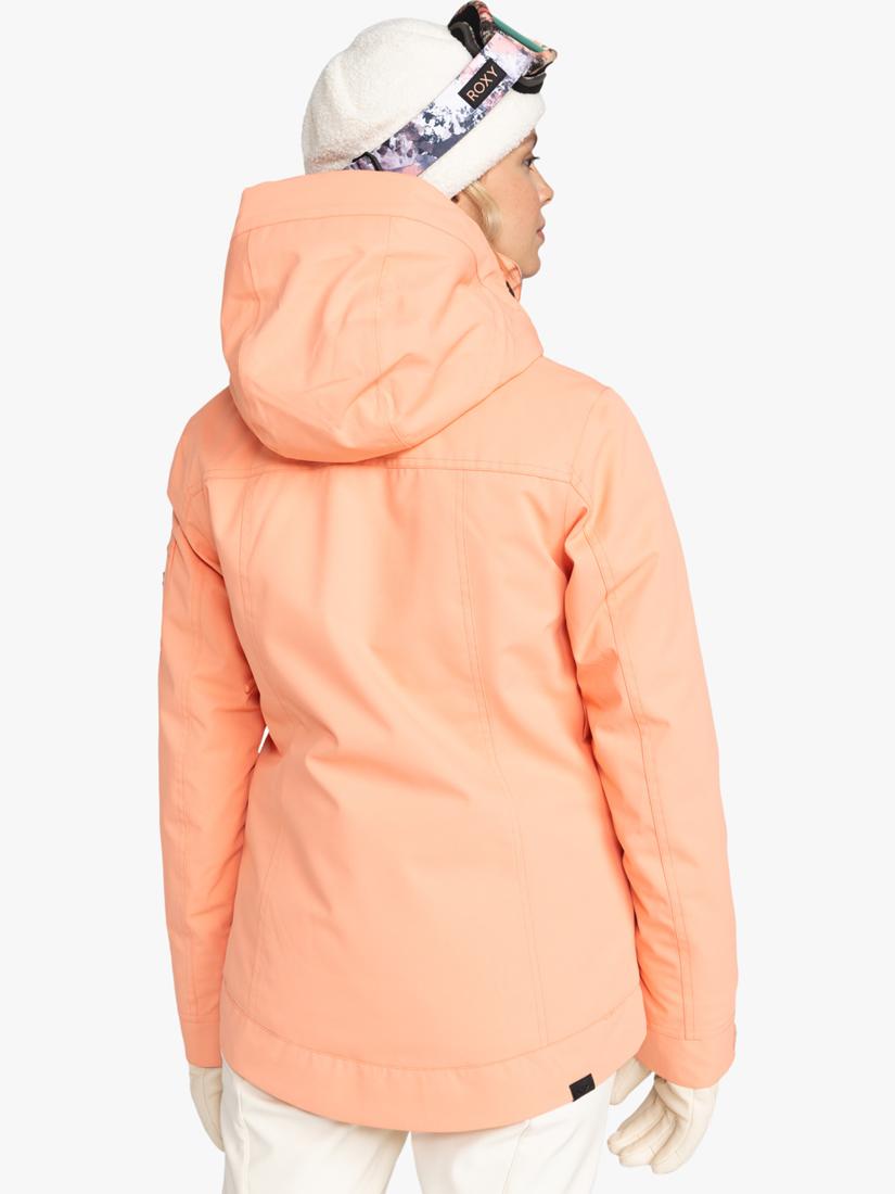 Roxy Meade Technical Snow Zip Skiing Waterproof Warm Jacket Peach - Pink - M