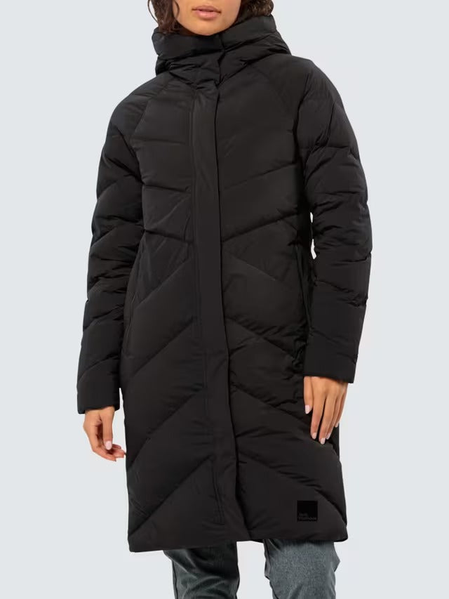 NEW Jack Wolfskin Women's Marienplatz Zip Casual Padded Coat - Black - Small