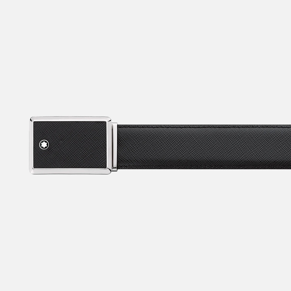 Montblanc Classic Saffiano 30mm Rectangular Mens Leather Belt One-Size Black