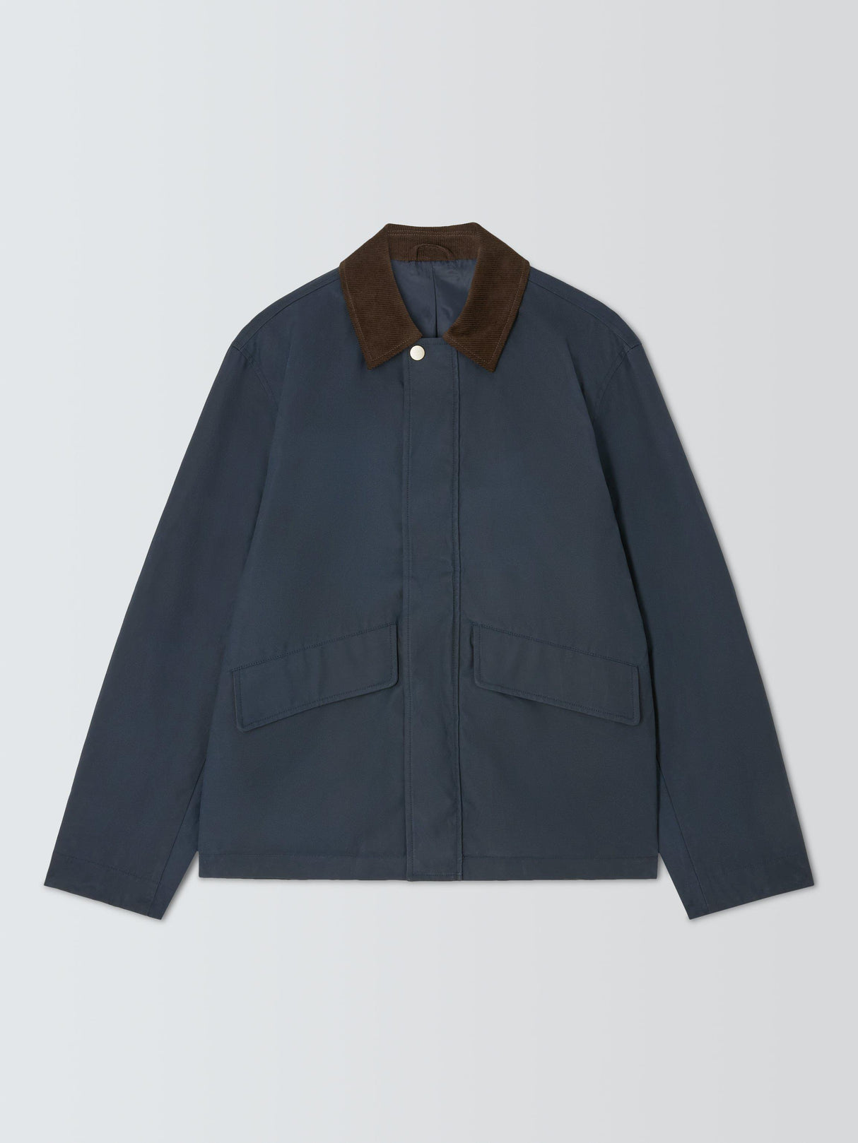 John Lewis Spring Wax Regular Collared Men's Jacket - Sky Captain - Large