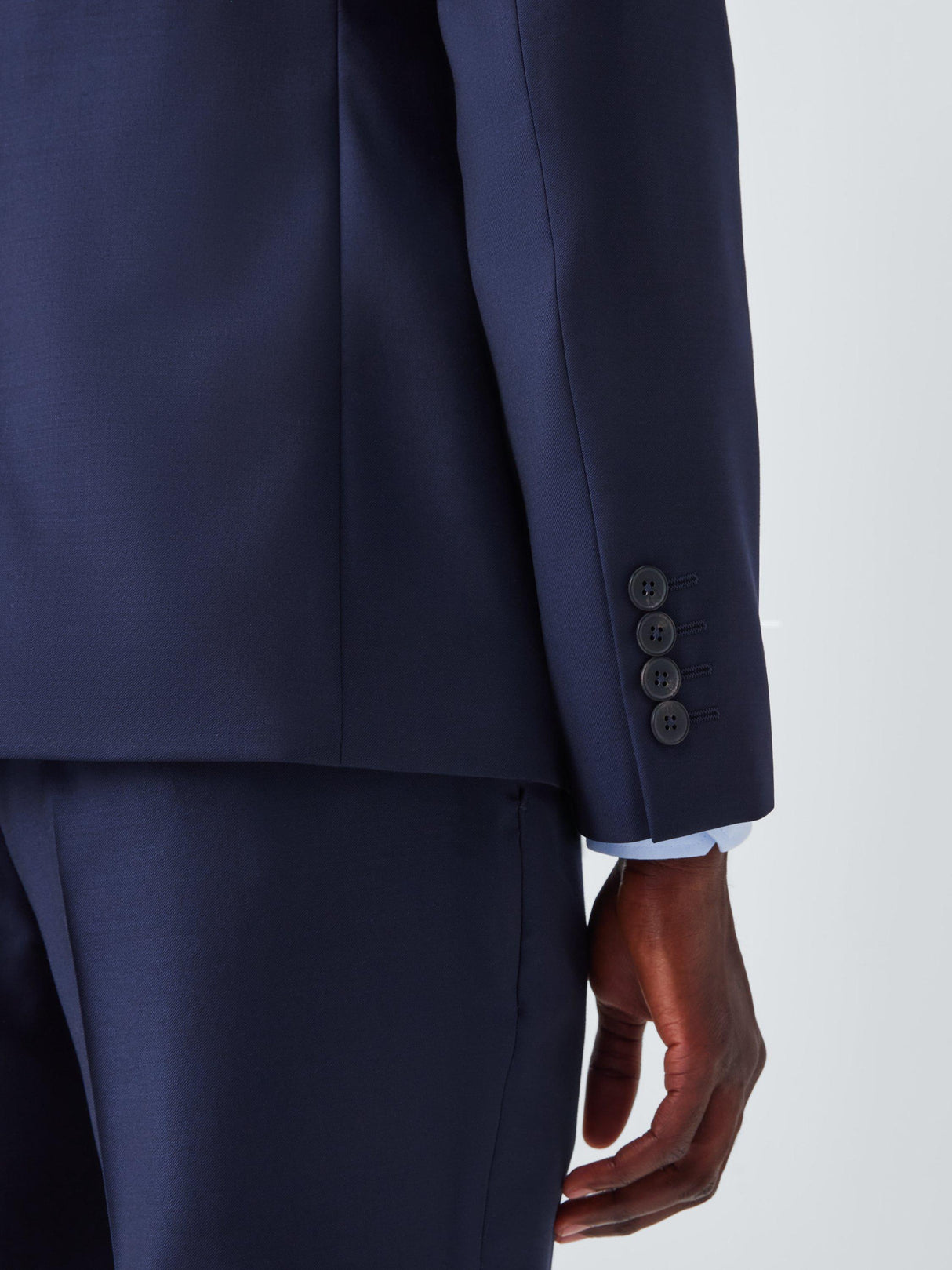 John Lewis Slim Fit Pure Wool Blend Lined Slim Men's Suit Jacket - Navy 40R