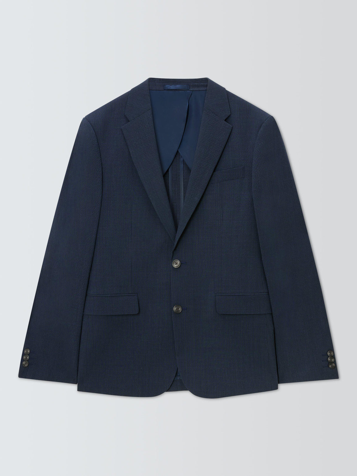 John Lewis Men's Washed Cotton Blend Smart Casual Regular Blazer - Navy 46R