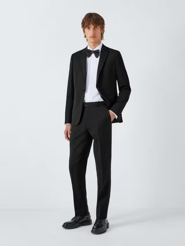 Kin Mens Slim Fit Wool Blend Smart Formal Blazer Dinner Jacket - Black - 44R