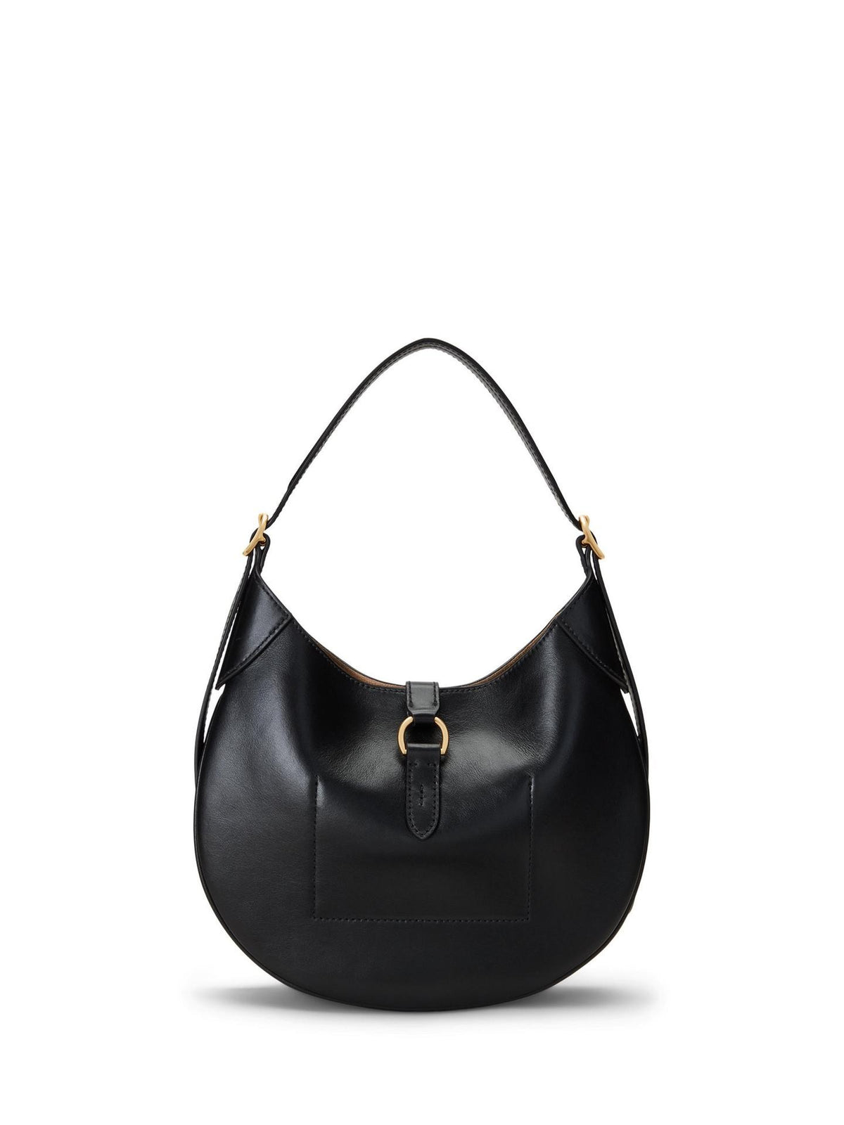 Ralph Lauren Polo ID Small Leather Adjustable Strap Shoulder Bag - Black