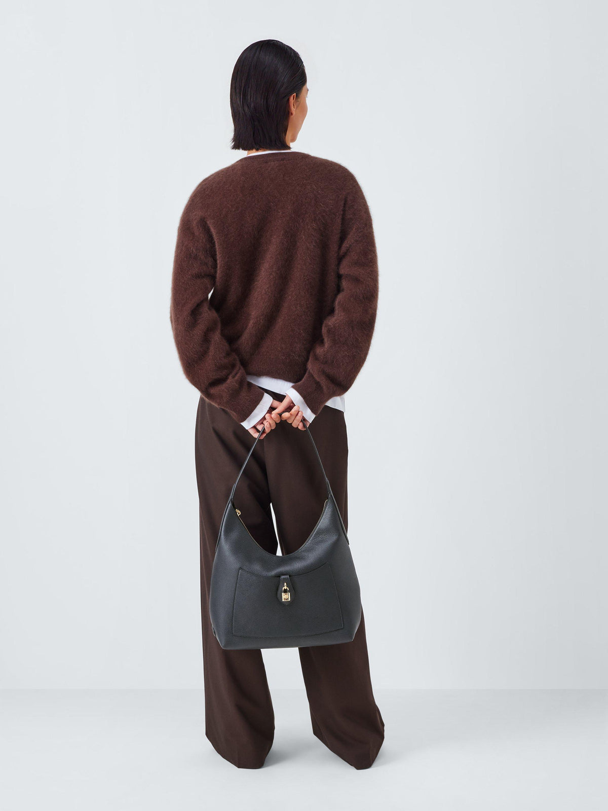 Mulberry Eliza Plain Large Classic Grain Leather Women's Shoulder Bag Black