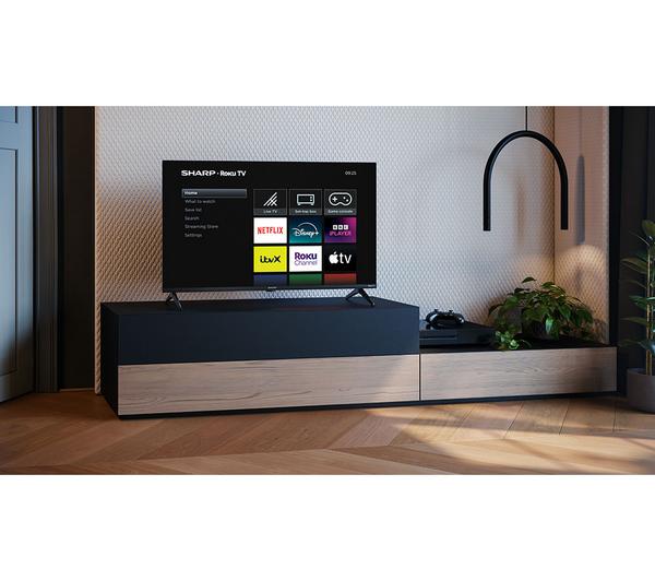 Sharp 40HD2125K 40in Roku Full HD HDR LED Smart TV With Freely - Black