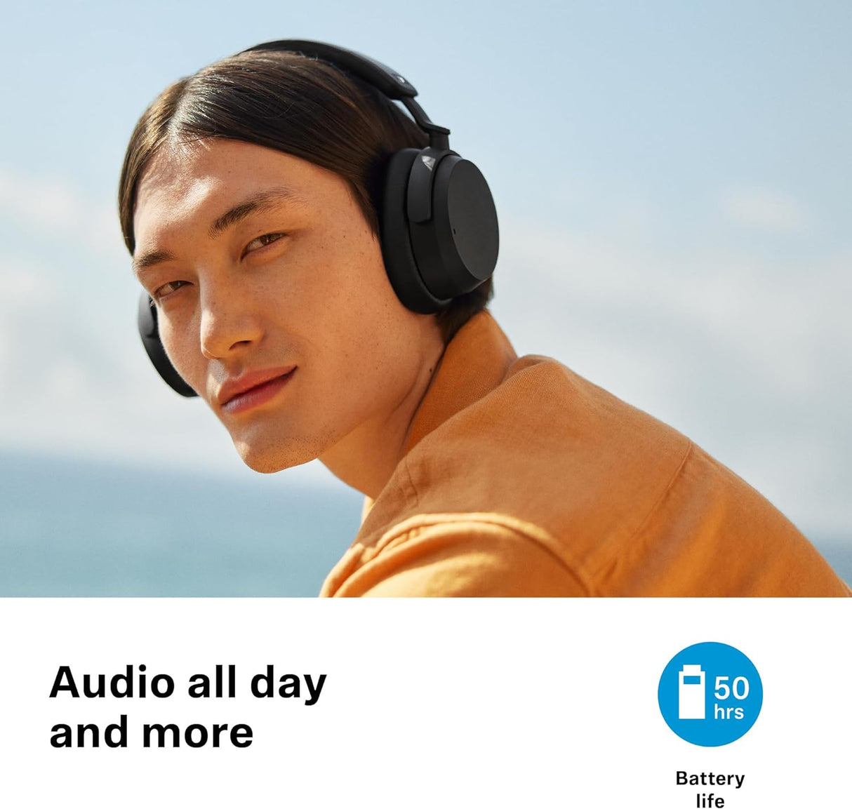 Sennheiser Accentum Noise-Cancelling Wireless Over-Ear Headphones - Black - Kazoop
