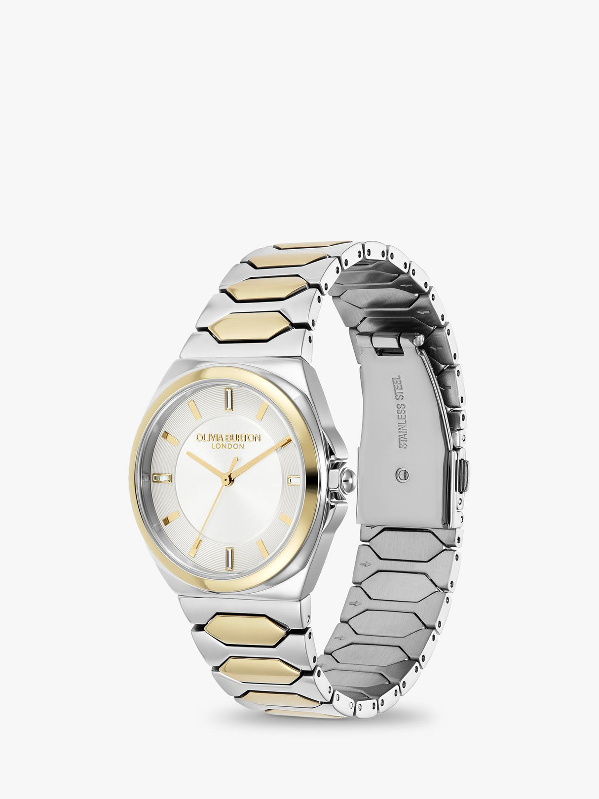 Olivia Burton 24000203 Women's Lustre 34mm Polished Bracelet Strap Watch