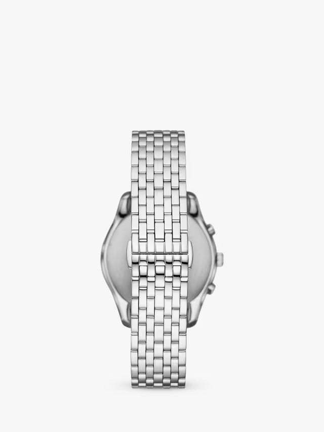 Emporio Armani AR1581 Mens Chronograph 41mm Bracelet Wristwatch Silver/Green