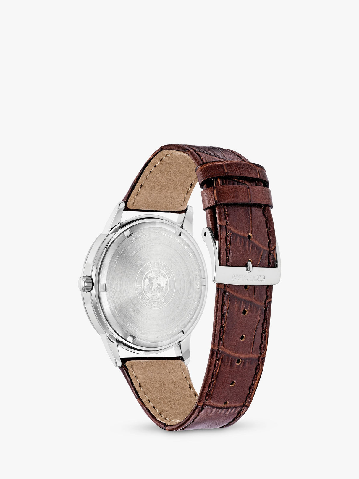 Citizen BU2070-12L Eco-Drive Chronograph Leather Strap Watch Brown/Blue