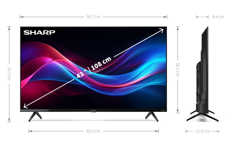 Sharp Roku 4T-C43GJ4025K Dolby Vision 4K Ultra HD 43'' Smart LED TV - Black