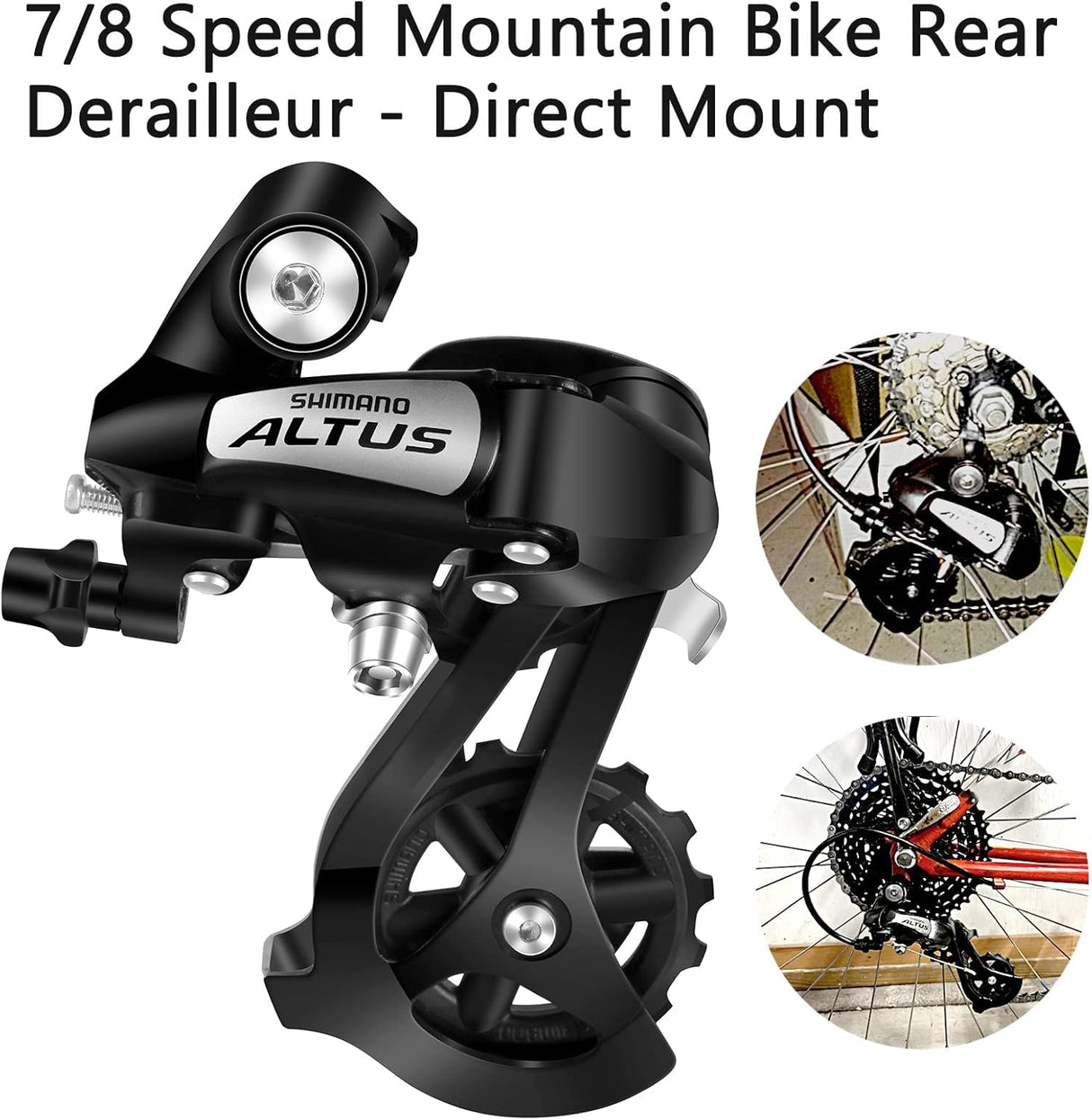 Shimano RD-M310 Altus 7/8-speed MTB Wide Link Rear Derailleur SGS Cage-Black