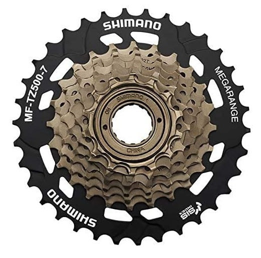 Shimano MF-TZ500 7-Speed Multiple Freewheel 14-34 Tooth - Black