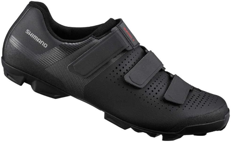 Shimano XC1 XC100 SPD Unisex 3 Velcro Straps Cycling Shoes - Black - EU 47