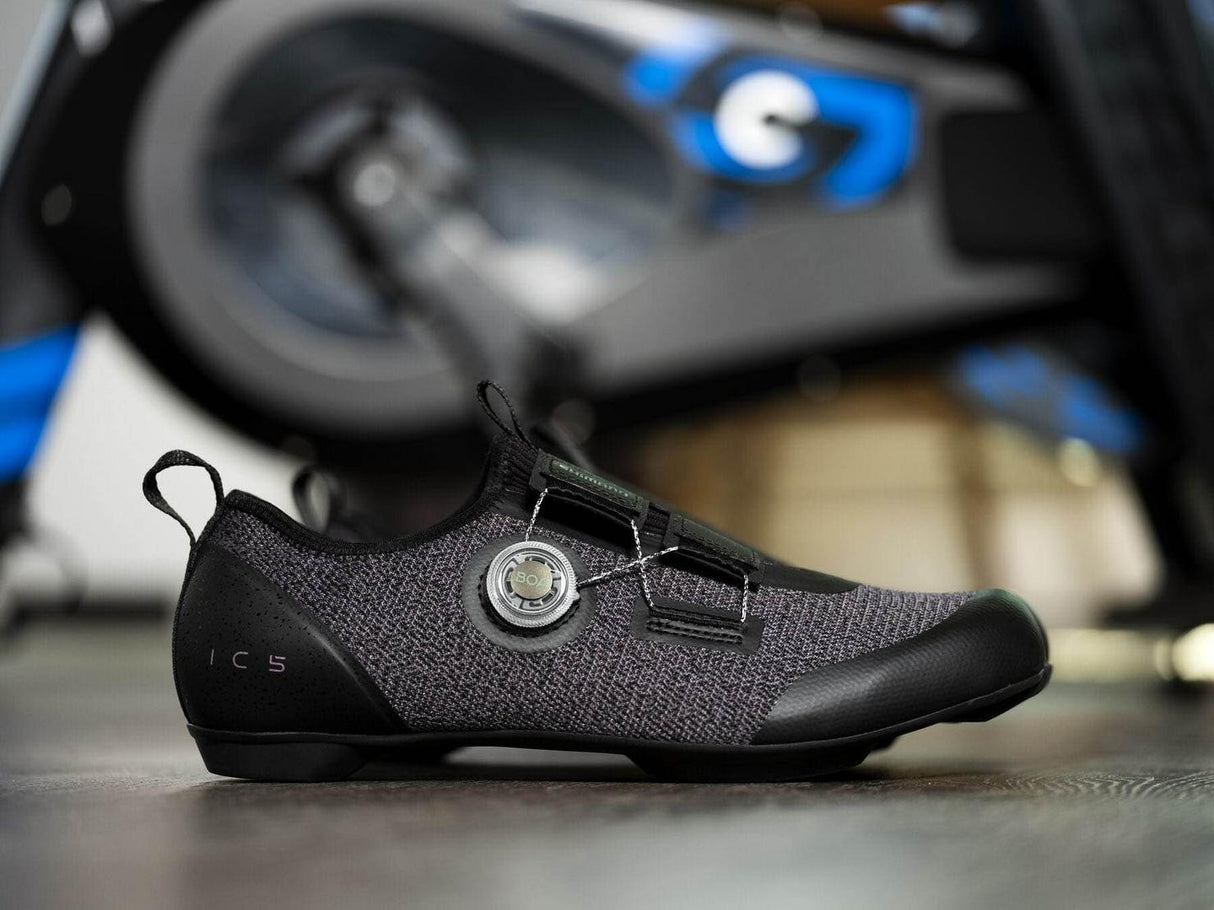 Shimano IC5 Mens Synthetic BOA L6 Dial Bike Cycling Shoes - Black - Size 43
