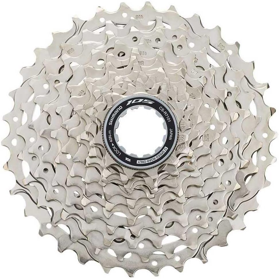 Shimano Bike Parts 105 Road CS-R7101 12 Speed Cassette 11-34T - Silver