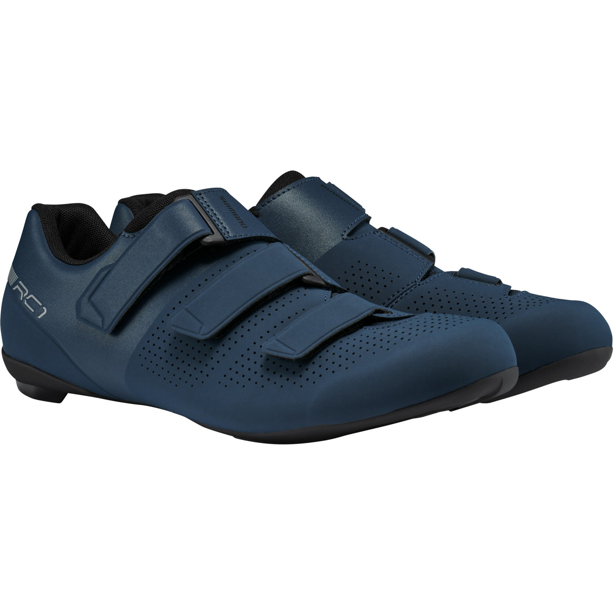 Shimano RC102 Synthetic Unisex Velcro Road Cycling Shoes Size 44 EU - Navy