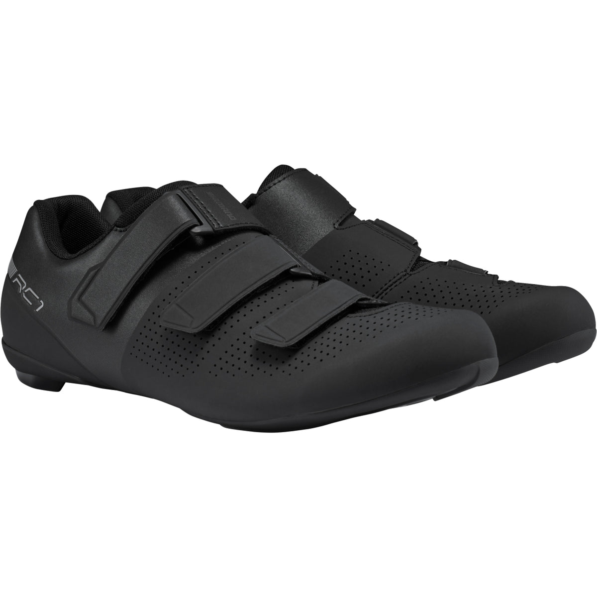 Shimano RC102 Synthetic Unisex Velcro Road Cycling Shoes Size 41 EU - Black