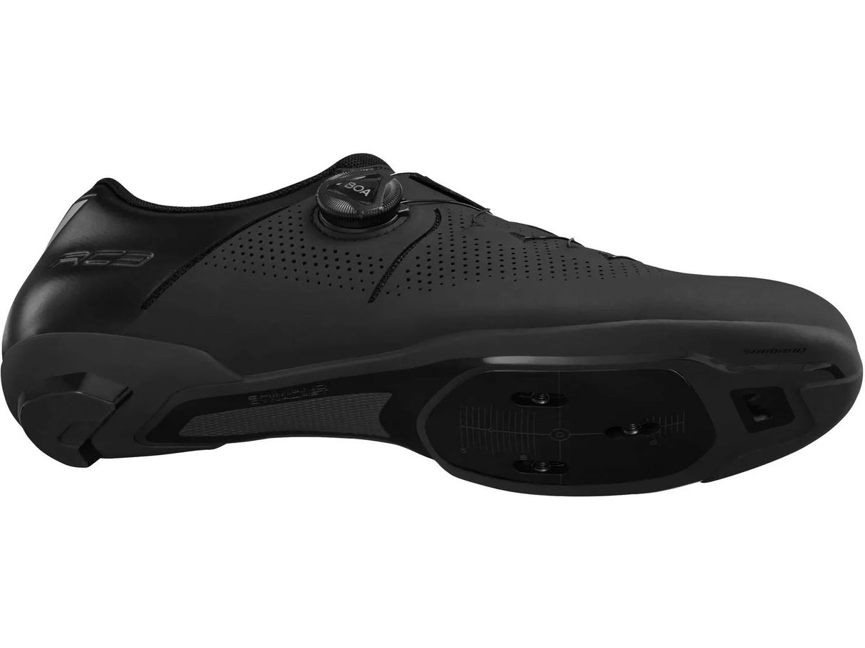 Shimano RC302 Men's Lightweight SPD-SL Road Cycling Shoes - Black - EU 44