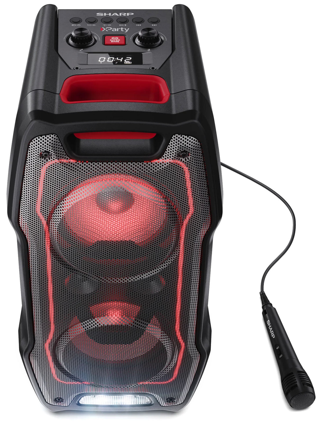 Sharp PS-932 XParty Sing 180W Bluetooth Rechargeable Party Speaker - Black