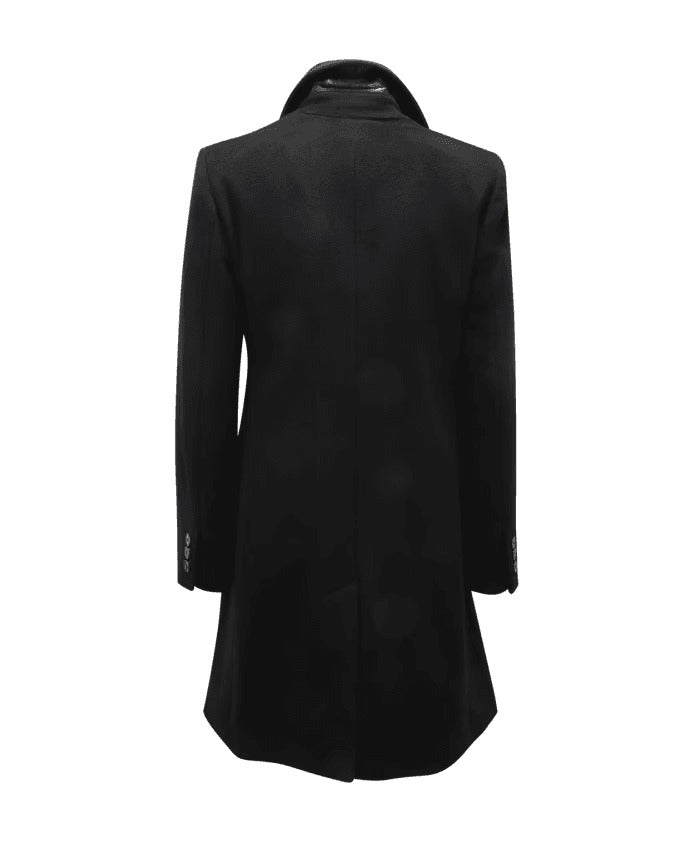 Marella Angel Wool Rich Single Breasted Tailored Women's Coat UK 10 - Black