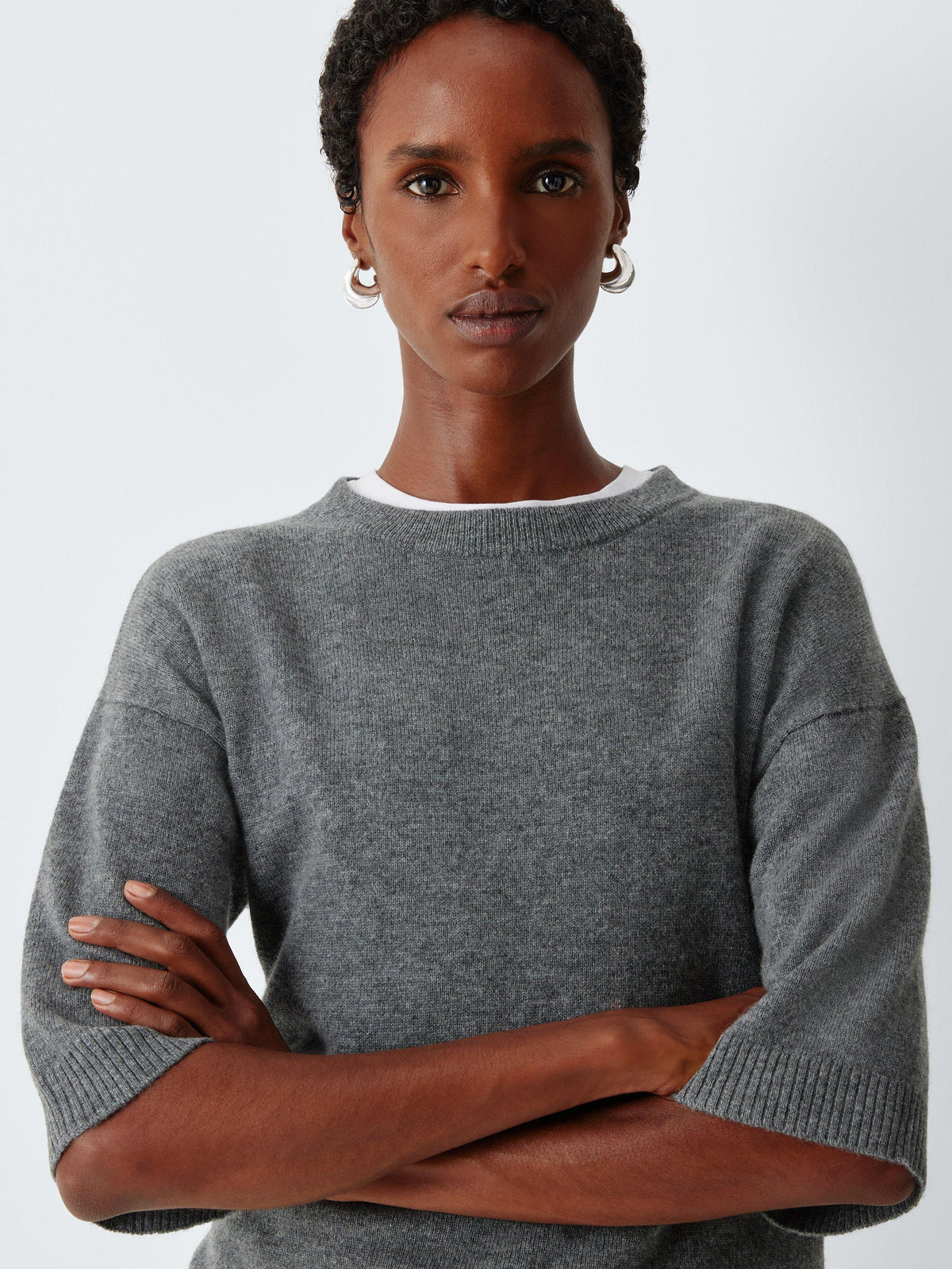 Marella Franz Cable Knit Wool Cashmere Blend Women's Jumper - UK S - Ivory