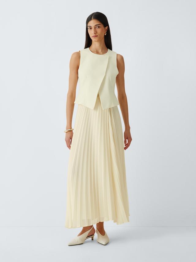Marella Primo Wool Blend Sleeveless Women's Midi Dress UK 12 - Wool White