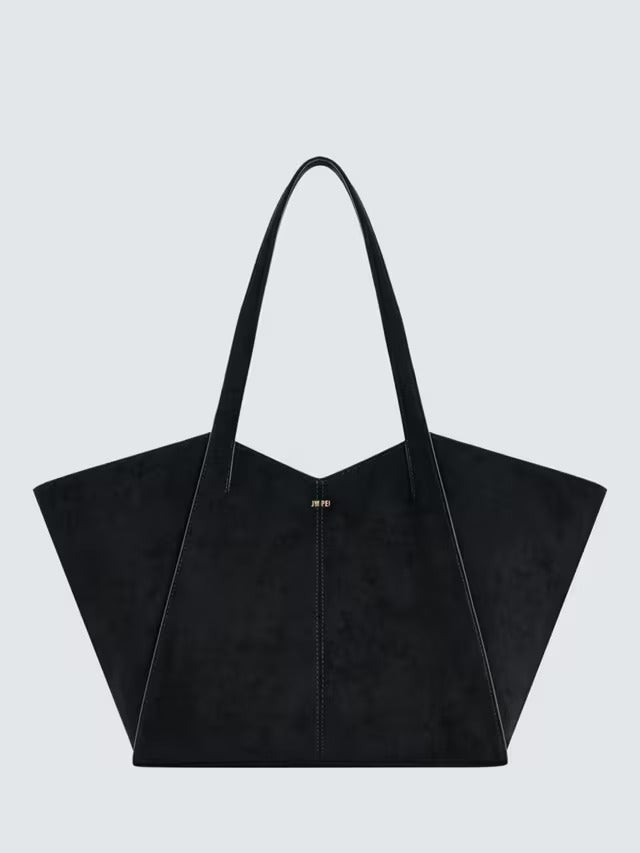 JW PEI Kiana Faux Leather Magnetic Closure Handbag Large Tote Bag - Black
