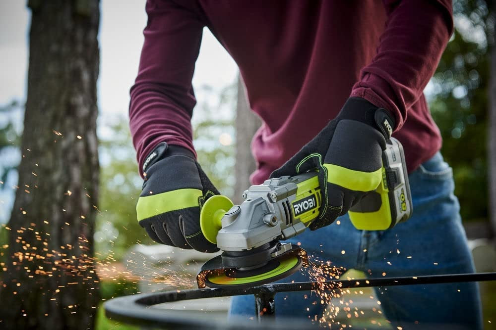 Ryobi R18AG7-0 18V ONE+ Cordless Brushless Angle Grinder (Tool Only) - Kazoop