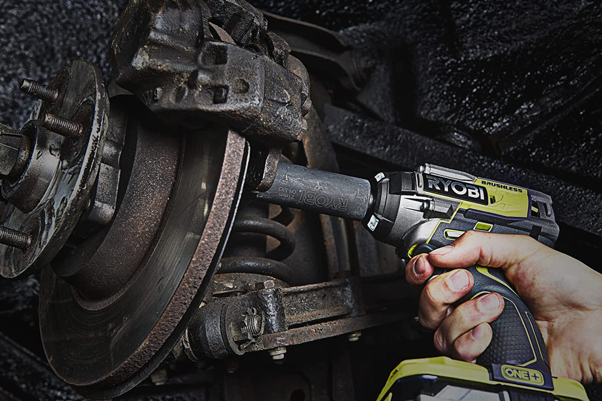 Ryobi R18IW7-0 ONE+ Cordless Brushless 3-Speed Impact Wrench 18V Black/Green - Kazoop
