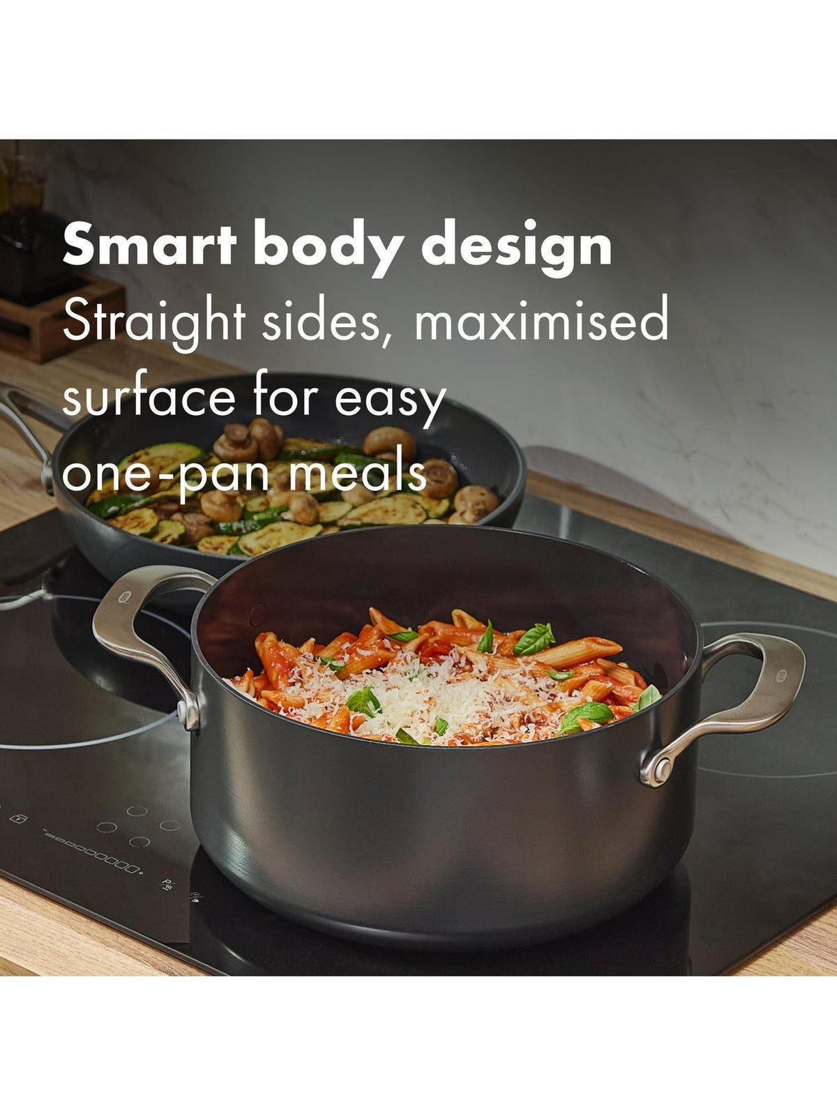 OXO Professional Hard Anodised Aluminium Ceramic Non-Stick Stockpot 24cm