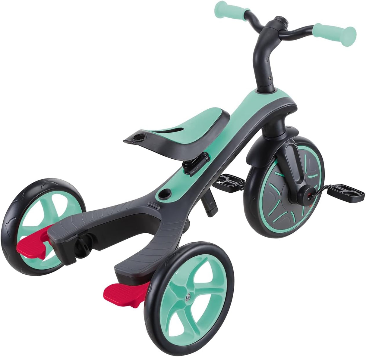 Globber 4-in-1 Explorer Toddler Trike/Balance Bike with Parent Handle - Mint