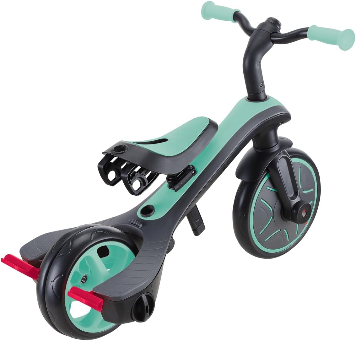 Globber 4-in-1 Explorer Toddler Trike/Balance Bike with Parent Handle - Mint