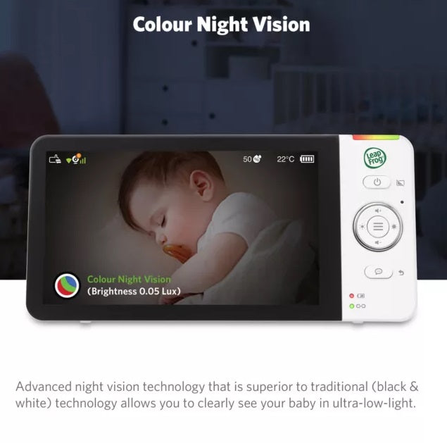 LeapFrog LF2936FHD 5.5" 1080p Full HD Touchscreen Wi-Fi Smart Baby Monitor - Kazoop