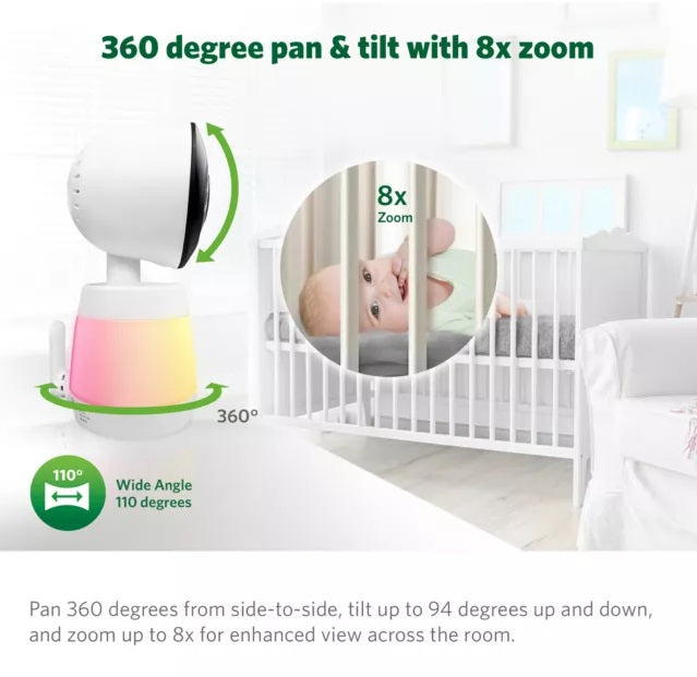 LeapFrog LF2936FHD 5.5" 1080p Full HD Touchscreen Wi-Fi Smart Baby Monitor - Kazoop