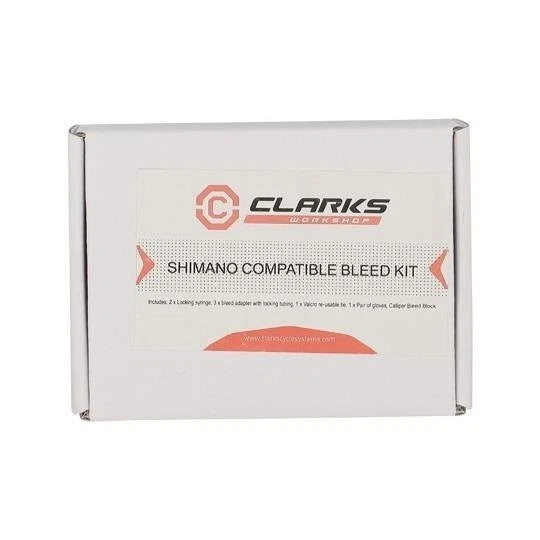 Clarks SHI-BLEED Shimano Hydraulic Disc Brake Bleed Kit Lock Syringes White