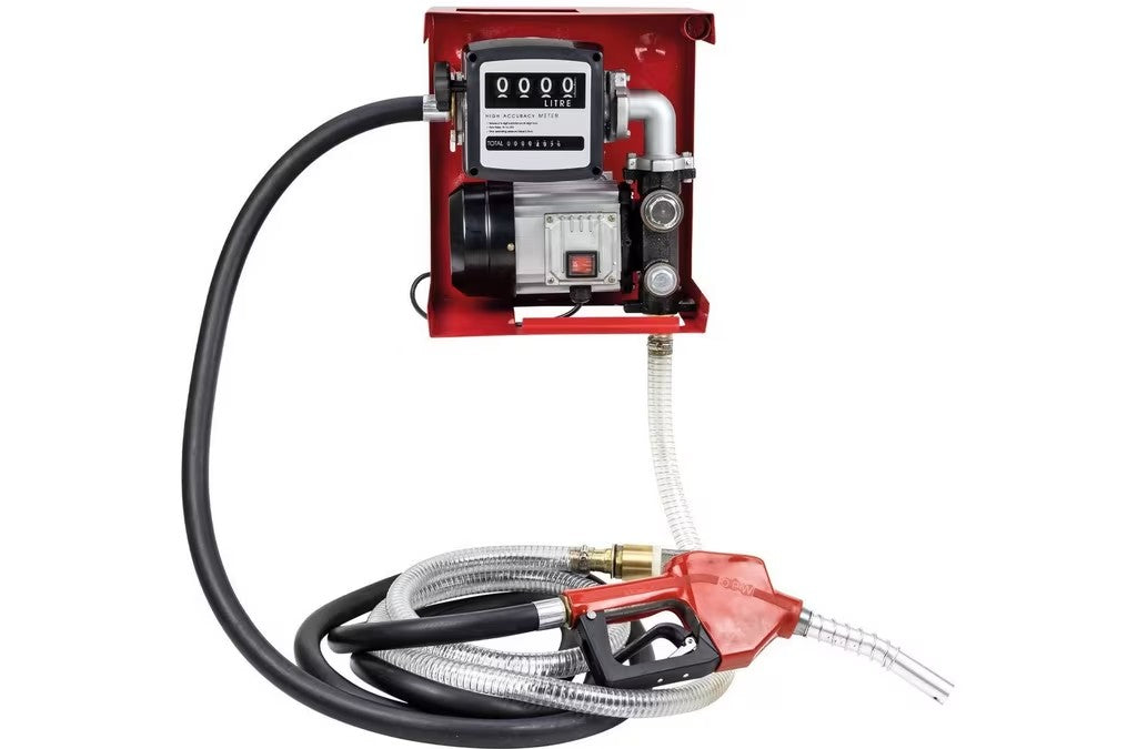 SIP SIP-06807 230v 60ltr/min Diesel Transfer Pump with Fuel Meter - Red
