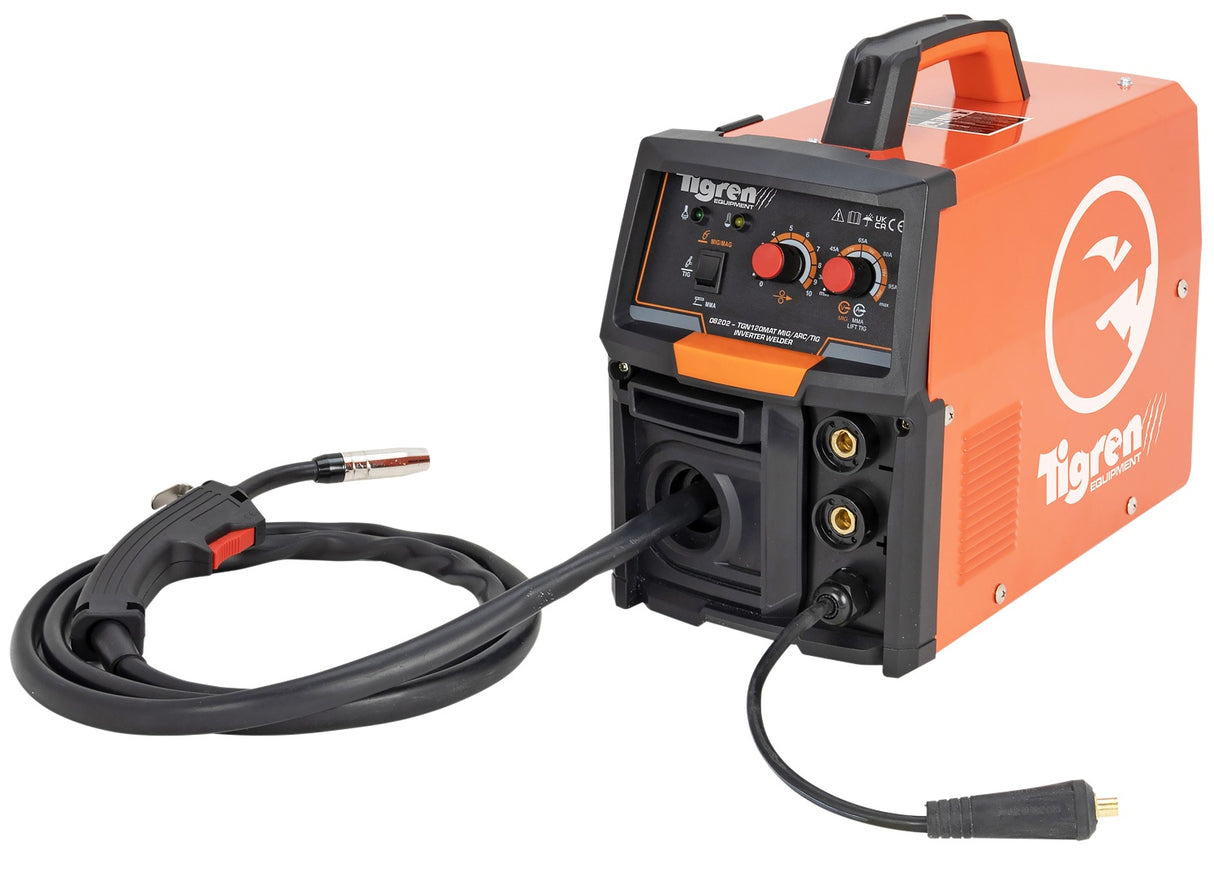 Tigren TGN120MAT MIG/ARC/TIG 15A/120A 4 in 1 Variable Output Inverter Welder - Kazoop