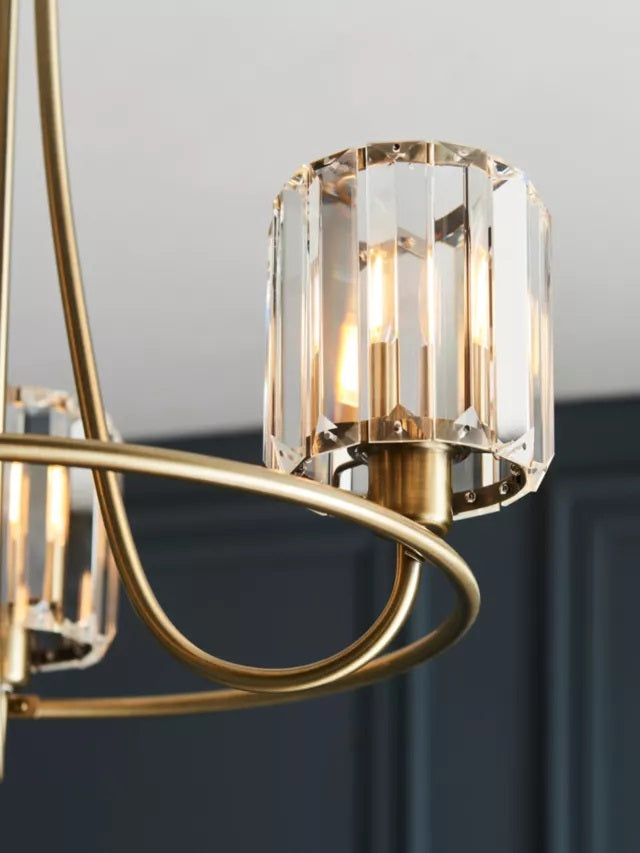 Bay Lighting Lyon 3 Arm Semi Flush Dimmable Ceiling Light - Antique Brass - Kazoop