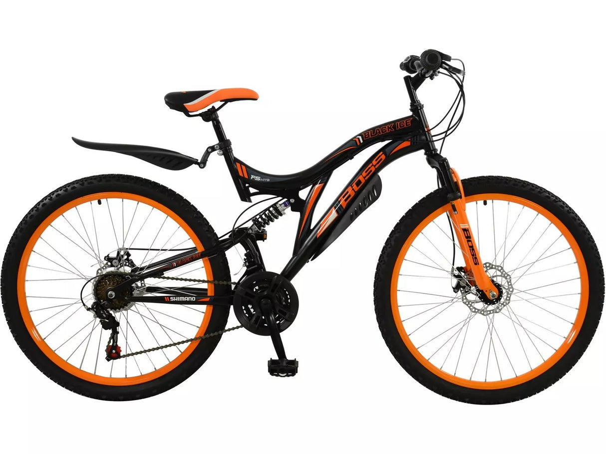 Boss Ice Mens 18-Speed 26" Wheel Mountain Bike - Medium -- Black/Orange A