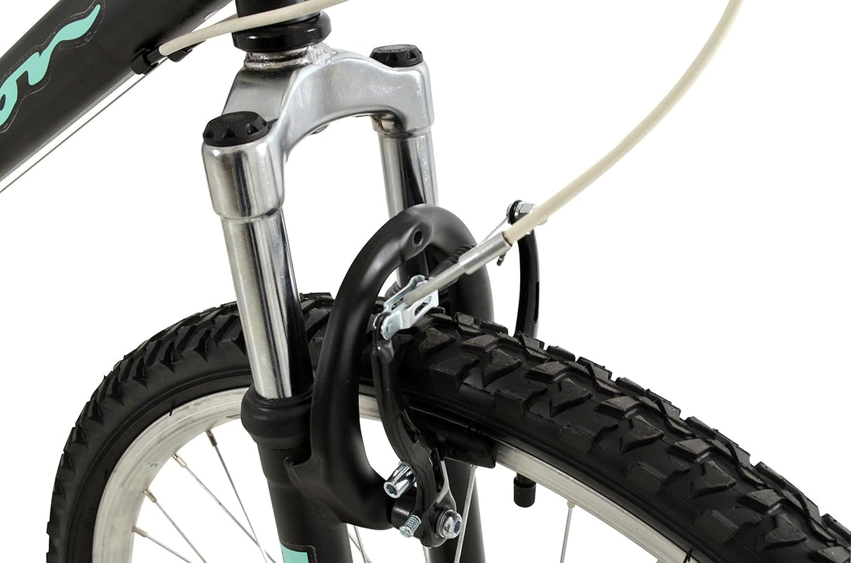 Falcon Vienne Womens 18 Speed Mountain Bike - Black/Green - Small Frame