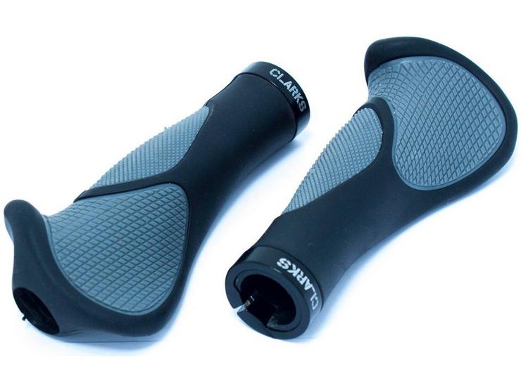 Clarks CE233 Ergonomic Bike Handlebar Grips - Black/Grey