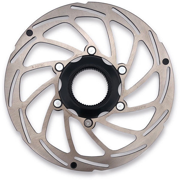 Aztec Stainless Steel Fixed Centre Lock Disc Rotor 160mm x 1.8 mm- Silver