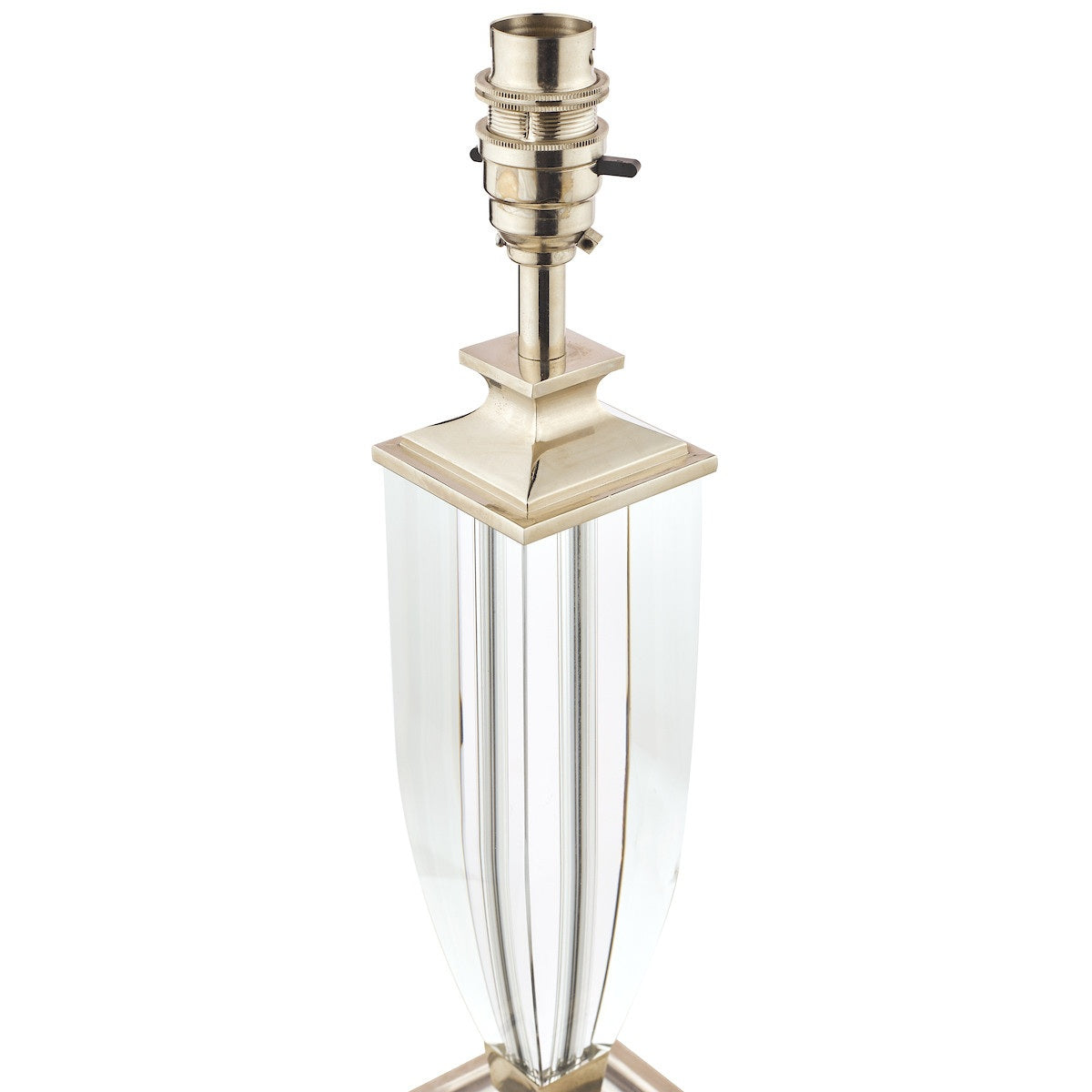 Laura Ashley Carson Grande Crystal Table Lamp Base - Polished Nickel/Clear