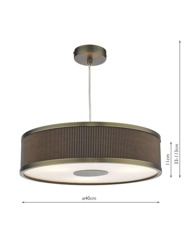 Där Alvaro Living Room Diffuser Ceiling Light - Small - Warm Grey/ Brass