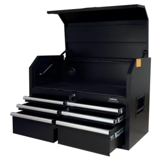 Halfords Advanced 36" Soft Close 6 Drawer Tool Top Chest - Black