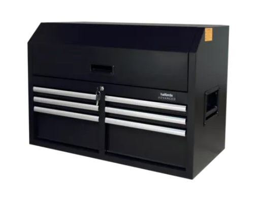 Halfords Advanced 36" Soft Close 6 Drawer Tool Top Chest - Black