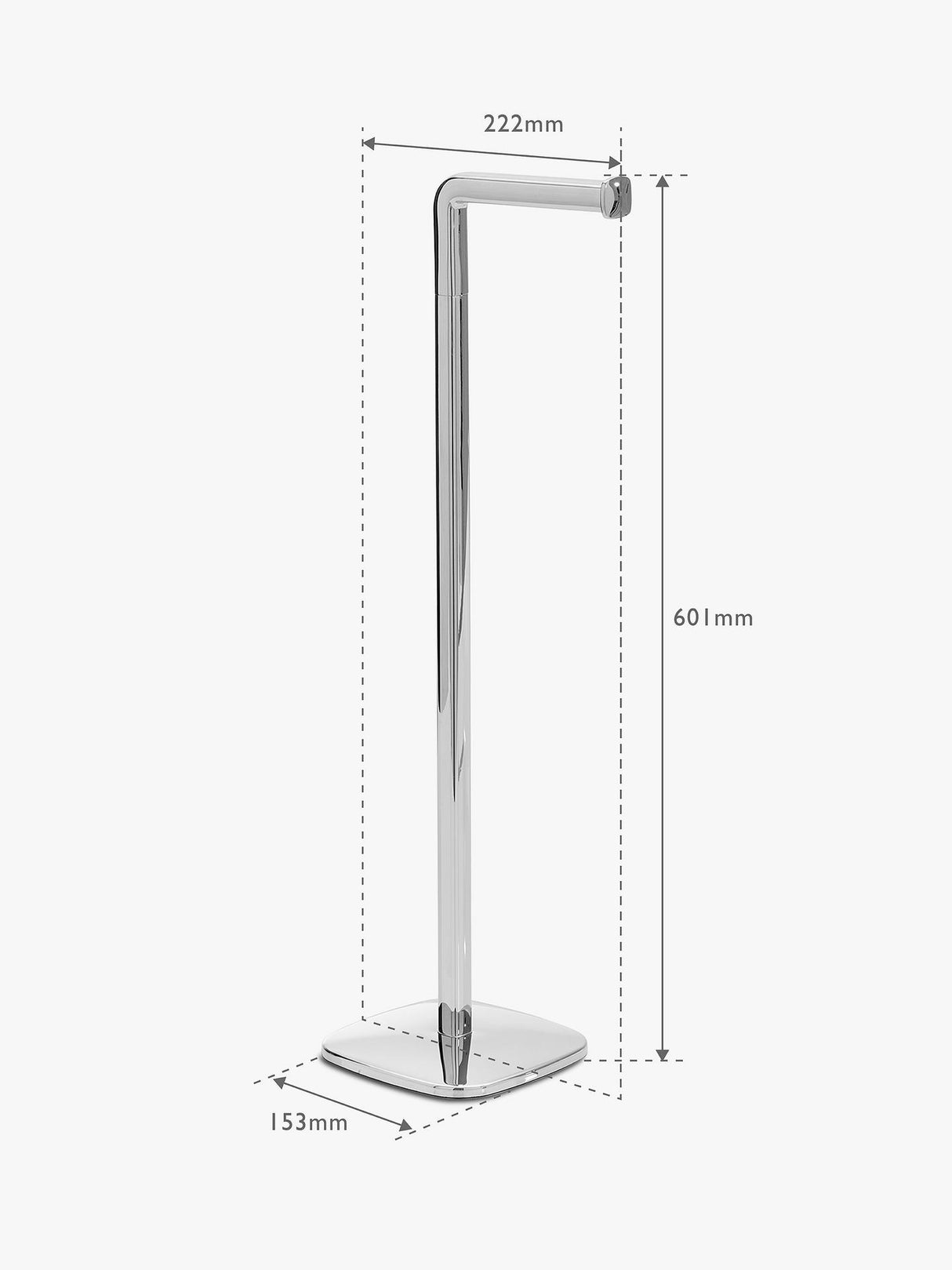Robert Welch Freestanding Burford Bathroom Toilet Butler - Stainless Steel