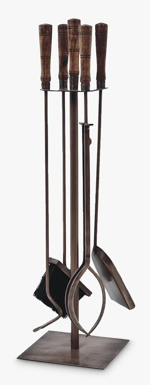 Ivyline Antique Copper Fireside 4 Piece Set - Copper