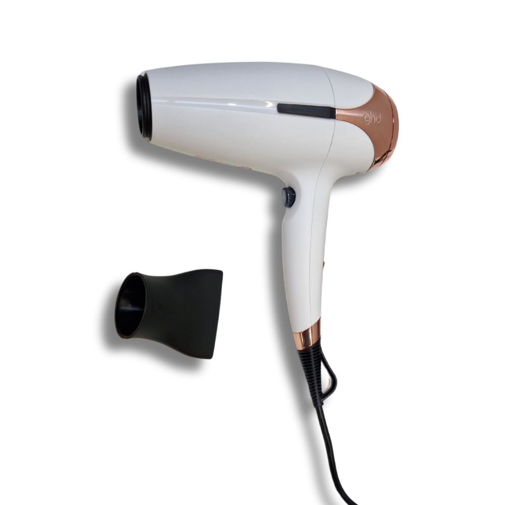 ghd Helios Speed & Control Powerful Airflow Professional Hair Dryer - White - Kazoop